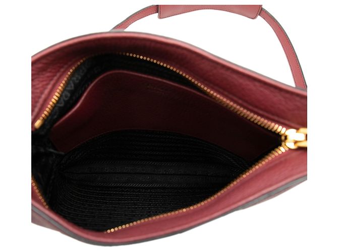 Borsa a tracolla Prada Vitello Daino rossa Rosso - vista 4