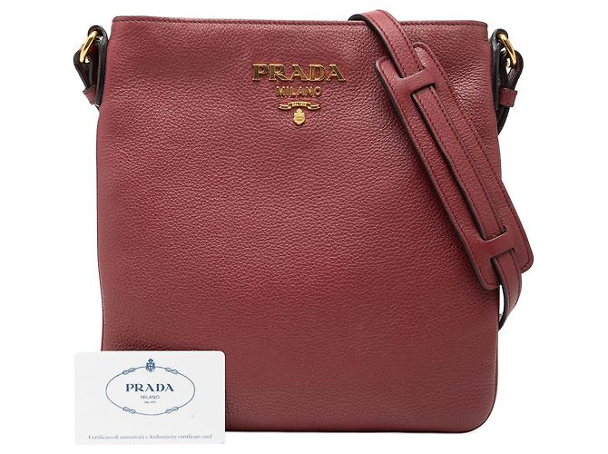 Borsa a tracolla Prada Vitello Daino rossa Rosso - vista 7