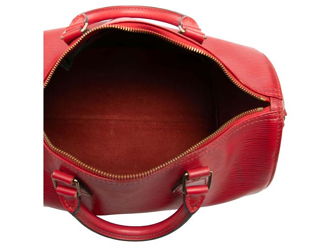 Borsa Boston Epi Speedy 30 Louis Vuitton Rosso - vue 4