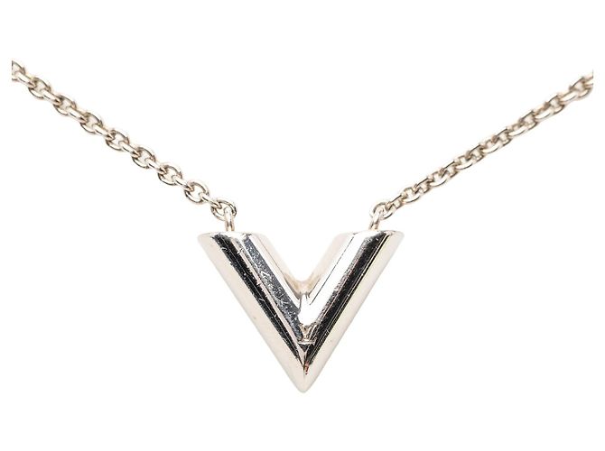 Collana Supple Essential V in ottone argentato Louis Vuitton Argento - vista 2