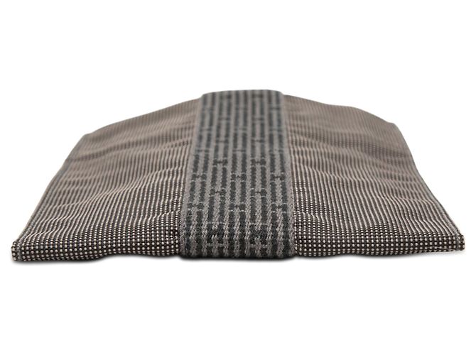 Borsa a tracolla pochette Herline in tela grigia Hermès Grigio - vista 3