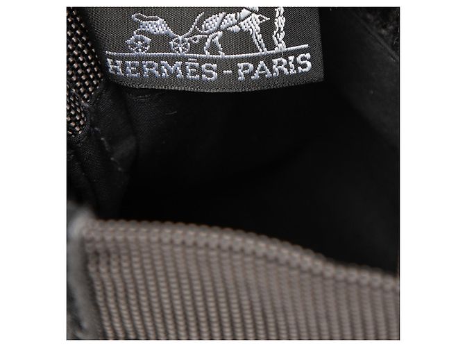 Borsa a tracolla pochette Herline in tela grigia Hermès Grigio - vista 5