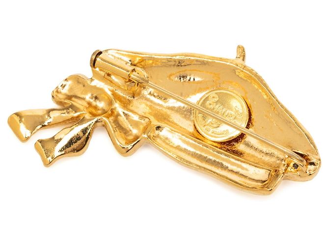 Spilla Berretto Chanel Placcato Oro D'oro - vista 2