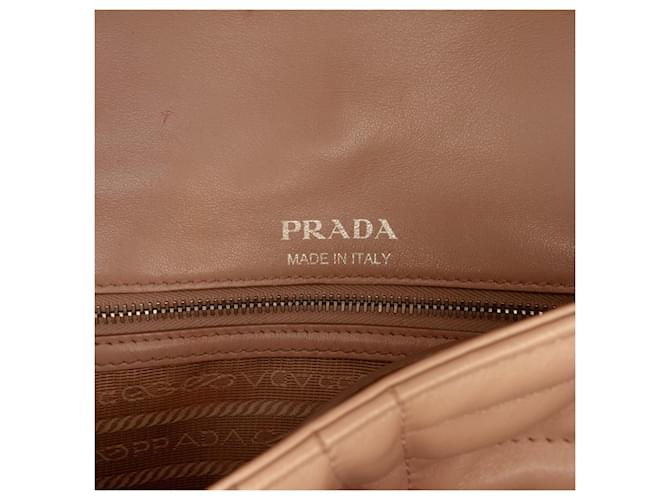 Borsa Prada Medium Soft Calf Impunture Diagramme Beige - vista 5