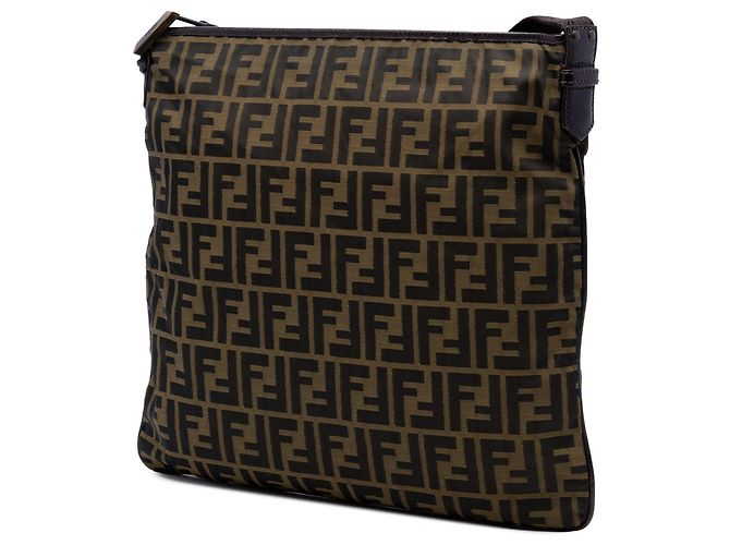 Borsa a tracolla Fendi Zucca Canvas marrone - vista 2