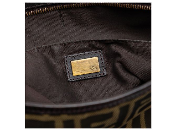 Borsa a tracolla Fendi Zucca Canvas marrone - vista 5