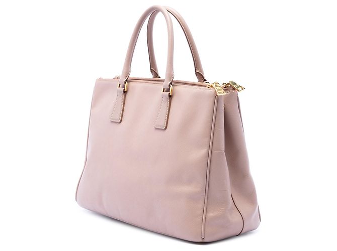 Borsa Prada Large Saffiano Lux Galleria Double Zip marrone - vista 2