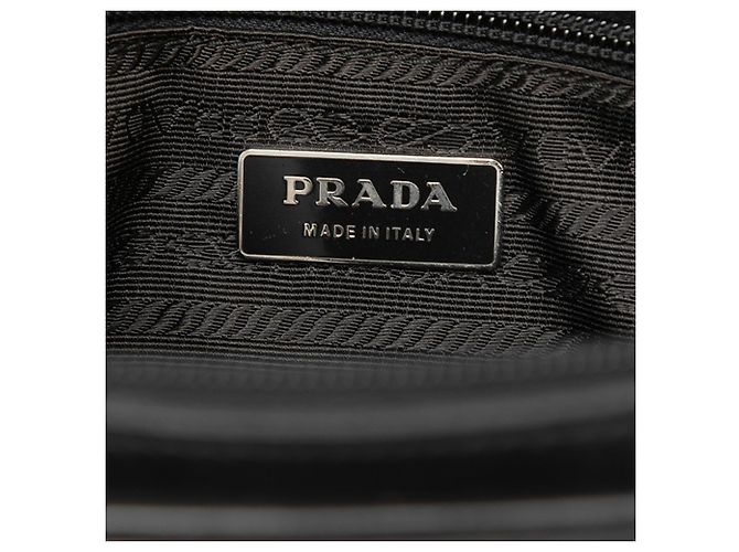 Borsa bowling in pelle di vitello morbida nera Prada Nero - vista 5