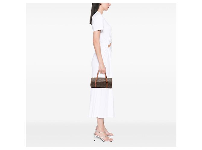 Borsa Louis Vuitton Monogram Papillon 26 marrone - vista 7