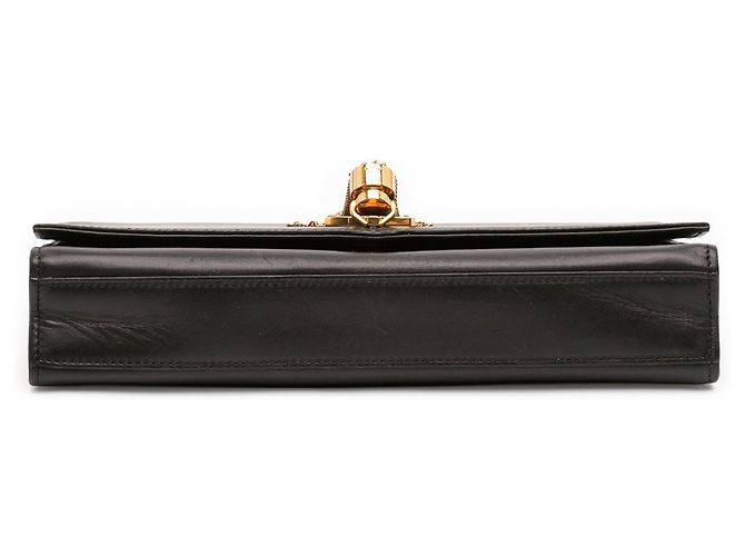 Saint Laurent Borsa a tracolla Kate Classic Monogram in pelle di vitello liscia nera, misura Medium Nero - vista 3