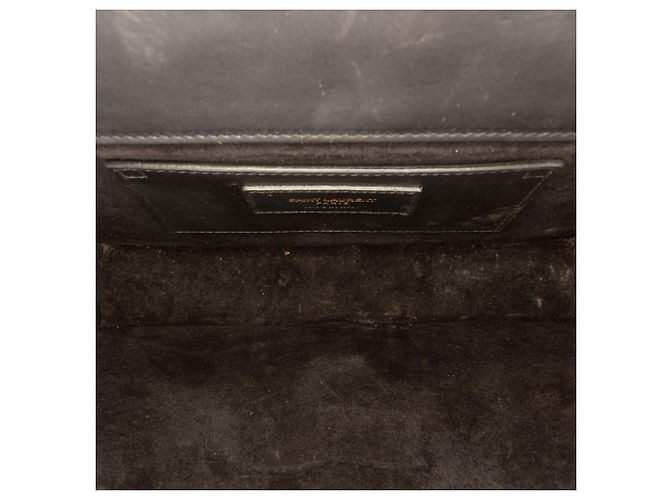 Saint Laurent Borsa a tracolla Kate Classic Monogram in pelle di vitello liscia nera, misura Medium Nero - vista 4