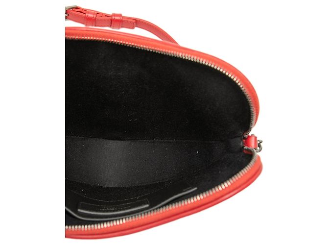 Borsa a tracolla Sac Coeur con nappa in pelle di vitello monogrammata rossa Saint Laurent - vista 4