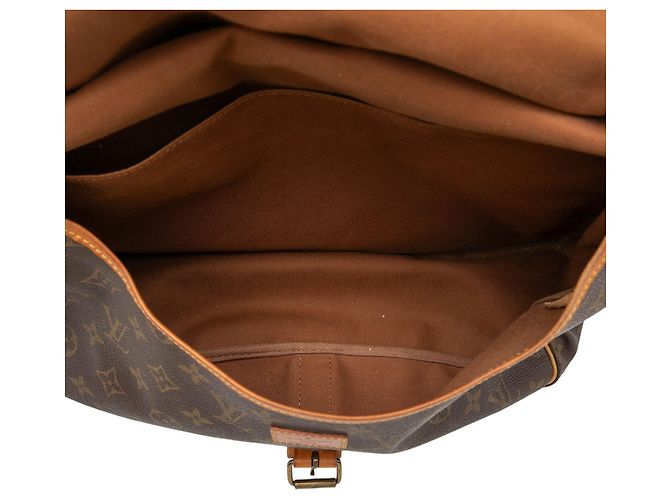 Borsa a tracolla Louis Vuitton Monogram Saumur 35 marrone - vista 4