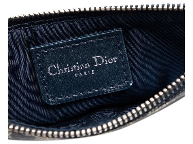 Pochette da polso in tela Blue Dior Diorissimo Trotter - vista 5