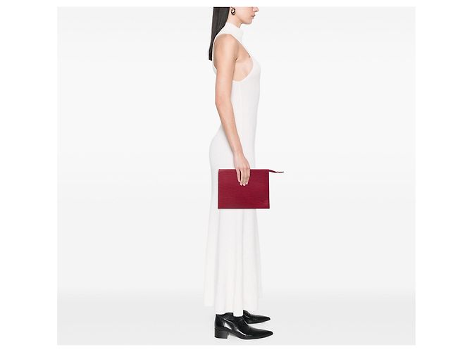 Pochette e Clutch Bag 26 in Epi Toile rosso Louis Vuitton - vista 7