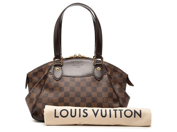 Borsa Louis Vuitton Damier Ebene Verona PM marrone - vista 8