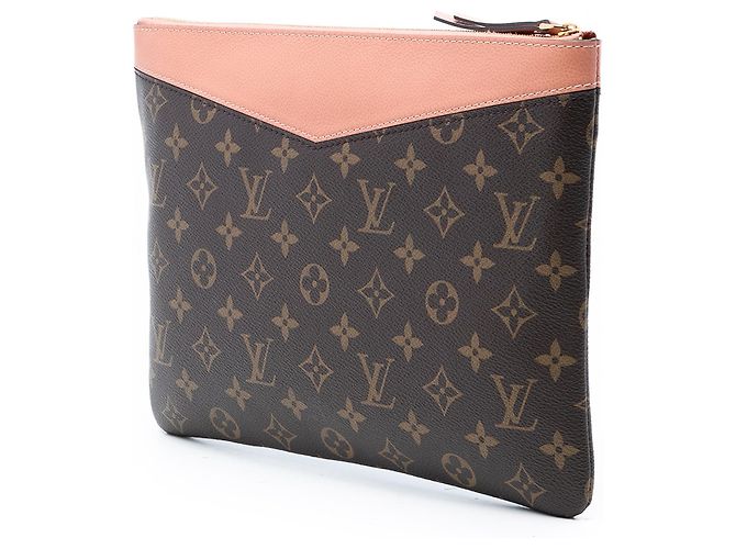 Clutch Louis Vuitton Monogram Daily marrone - vista 2