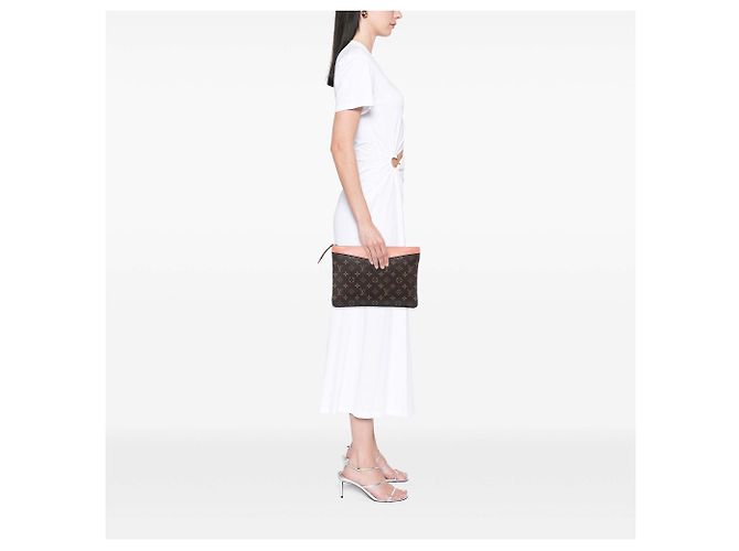 Clutch Louis Vuitton Monogram Daily marrone - vista 7