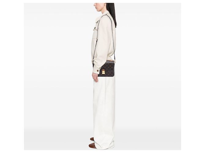 Bolso Louis Vuitton Monogram Pochette Metis marrón Castaño - vista 7