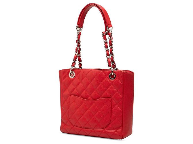 Piccola borsa shopping Chanel Caviar rossa Rosso - vista 2