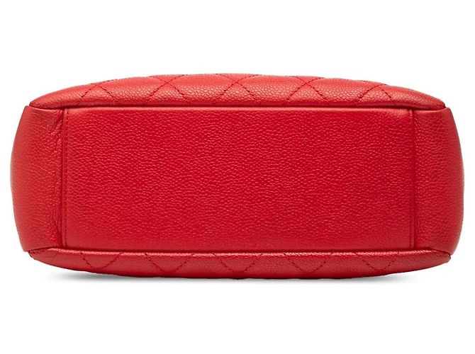 Piccola borsa shopping Chanel Caviar rossa Rosso - vista 3