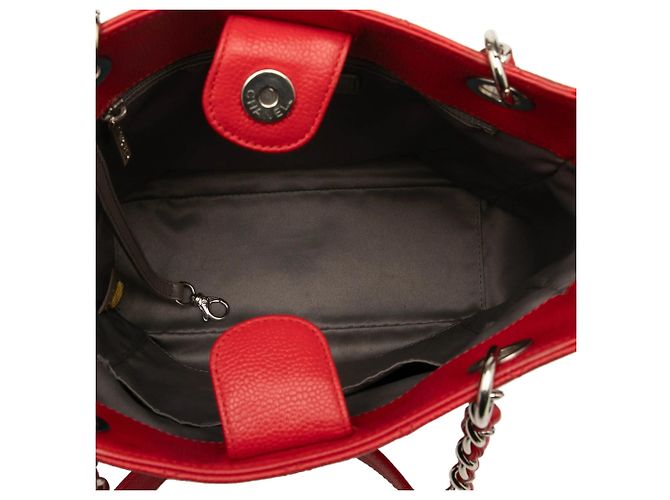 Piccola borsa shopping Chanel Caviar rossa Rosso - vista 4