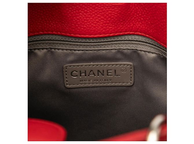 Piccola borsa shopping Chanel Caviar rossa Rosso - vista 5