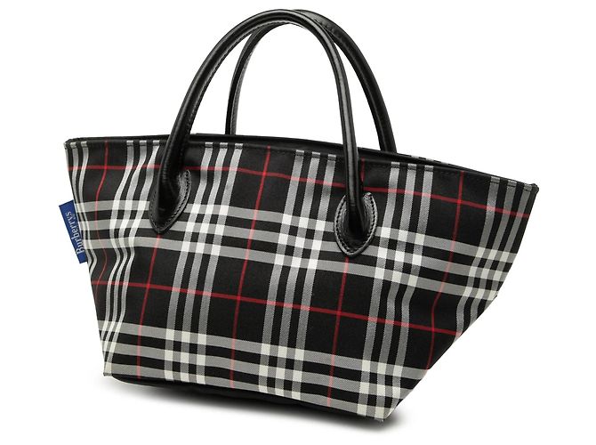 Borsa in nylon Burberry House Check nera Nero - vista 2