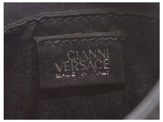 Vintage schwarze Gianni Versace Schultertasche mit Strassbesatz - Ansicht 4