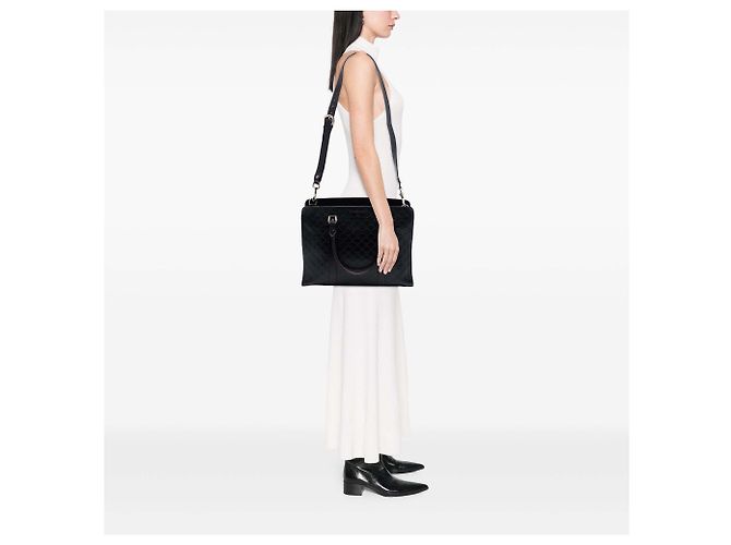 Valigetta da ufficio Gucci Medium Guccissima nera Nero - vista 6