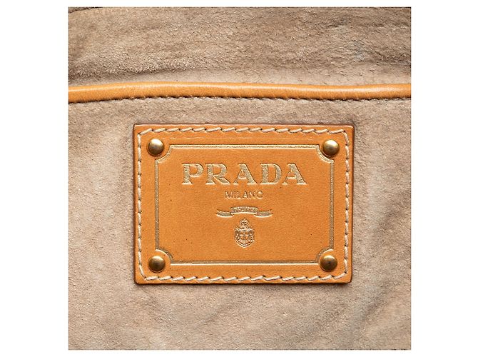 Blauer Prada Canapa Canvas Pattina Satchel - Ansicht 5