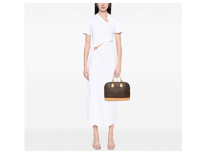 Borsa Louis Vuitton Monogram Alma PM Marrone - vista 7
