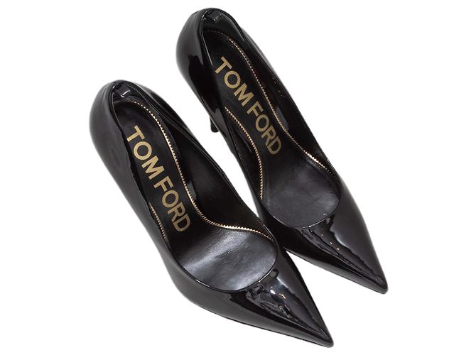 Black Tom Ford Lack Pumps mit spitzer Zehenpartie Größe 37 Schwarz - Ansicht 2
