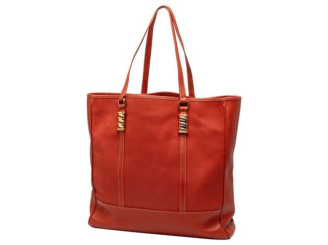 Borsa Tote LOEWE Velazquez Twist in pelle arancione - vista 2