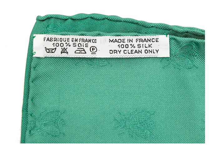 Sciarpa in seta Hermès Napoleon Green 90 Scarves Verde - vista 8