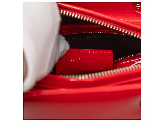 Borsa Lady Dior Medium in vernice rossa Rosso - vista 6