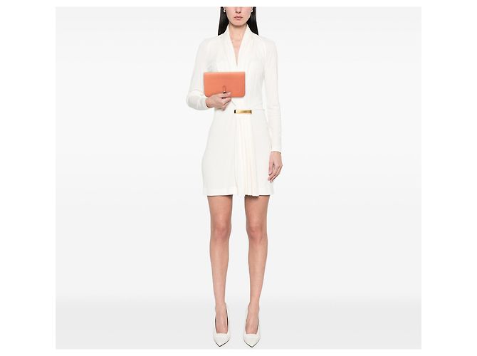Portafoglio lungo Hermès Togo Dogon Duo GM Arancione - vista 9
