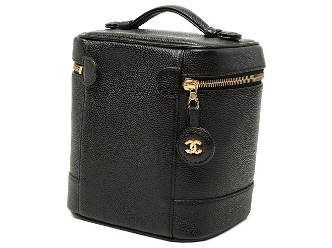 Black Chanel CC Caviar Vanity Case - view 2