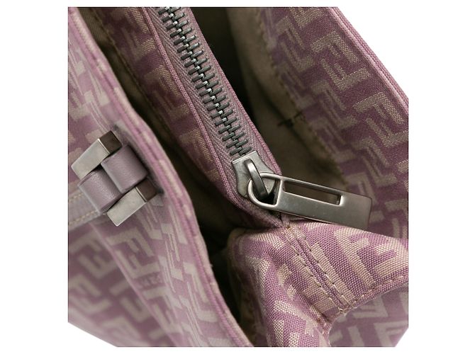 Tote in tela Fendi Zucchino viola Porpora - vista 9