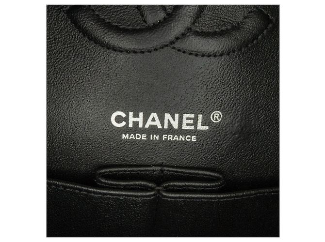 Borsa a tracolla Chanel Medium Denim Double Flap nera Nero - vista 7