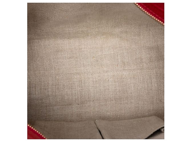 Bamboo Borsa satchel Gucci in pelle rossa con manico in bambù e nappa Rosso - vista 4
