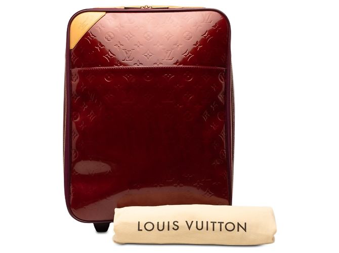 Borsa da viaggio Louis Vuitton Monogram Vernis Pegase 45 rossa Rosso - vista 9