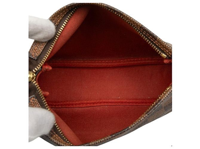 Pochette Trousse Louis Vuitton Damier Ebene Marrone - vista 4