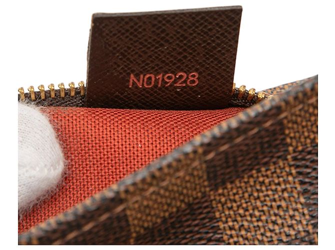 Pochette Trousse Louis Vuitton Damier Ebene Marrone - vista 5
