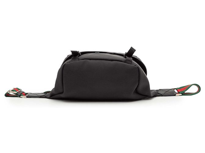 Borsa a tracolla Gucci in tela nera Techno Web Nero - vista 3