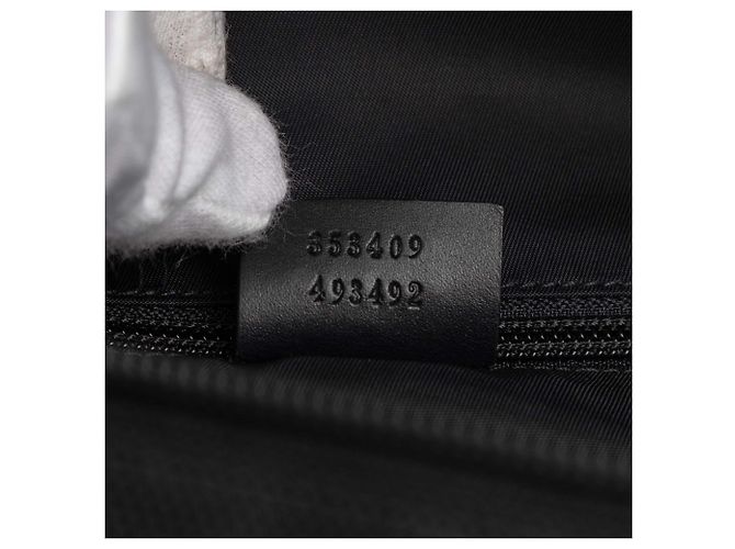 Borsa a tracolla Gucci in tela nera Techno Web Nero - vista 6