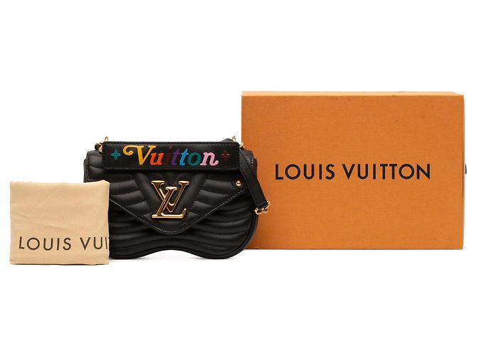 Borsa Louis Vuitton New Wave Chain Bag PM nera Nero - vista 12