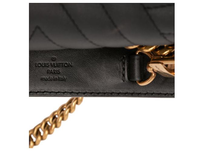 Borsa Louis Vuitton New Wave Chain Bag PM nera Nero - vista 7