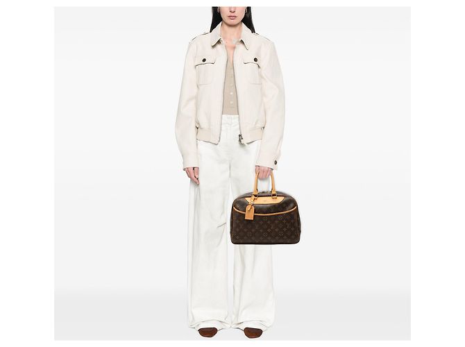 Bolso Louis Vuitton Monogram Deauville marrón Castaño - vista 7