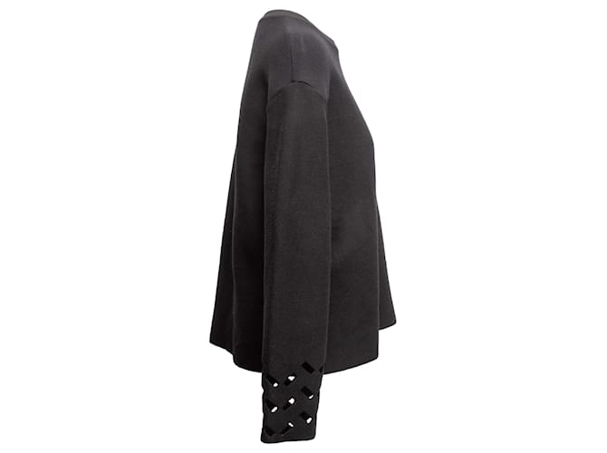 Alaïa Schwarzer Alaia Wollpullover mit Cutout-Details an den Manschetten Größe IT 40 - Ansicht 3